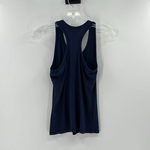 GSTQ Women's Ribbed Tank Top - Navy - Small - Picture 6 of 6